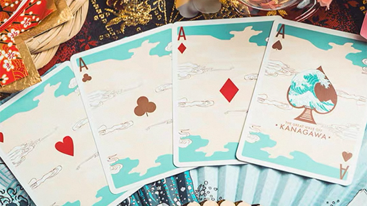 The Great Wave off Kanagawa V3 (Fresh Spring / Peppermint Green) Playing Cards