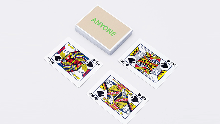 Beige/Green Cap Logo ANYONE Playing Cards