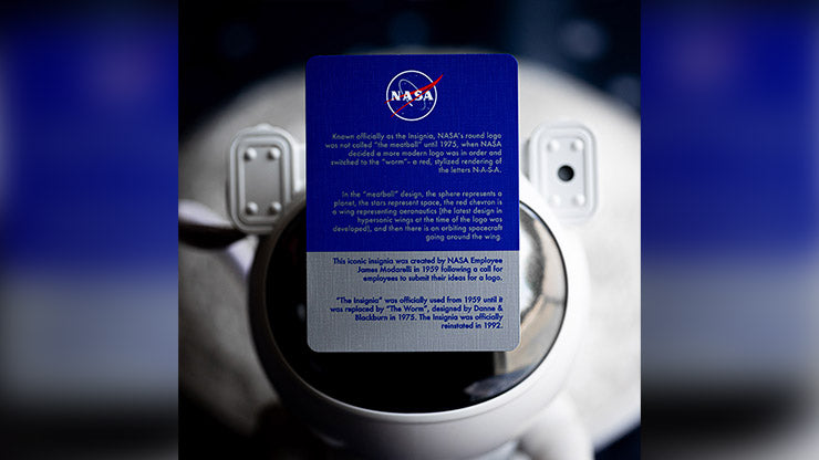 NASA HOLOGRAPHIC FOIL "MEATBALL" LOGO PLAYING CARDS