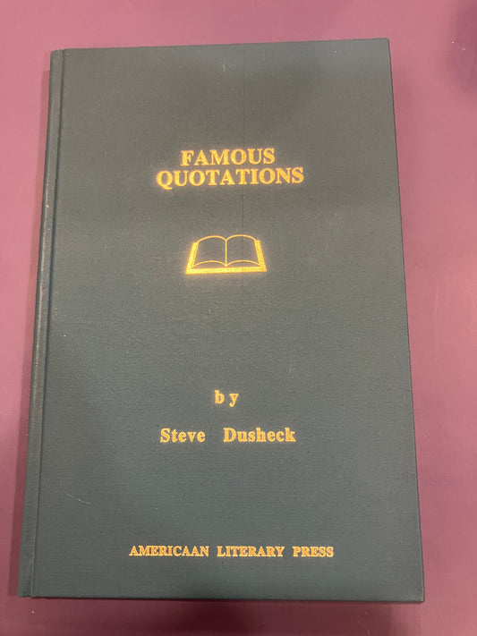 Citations célèbres, livre d'essai, par Steve Dusheck, d'occasion