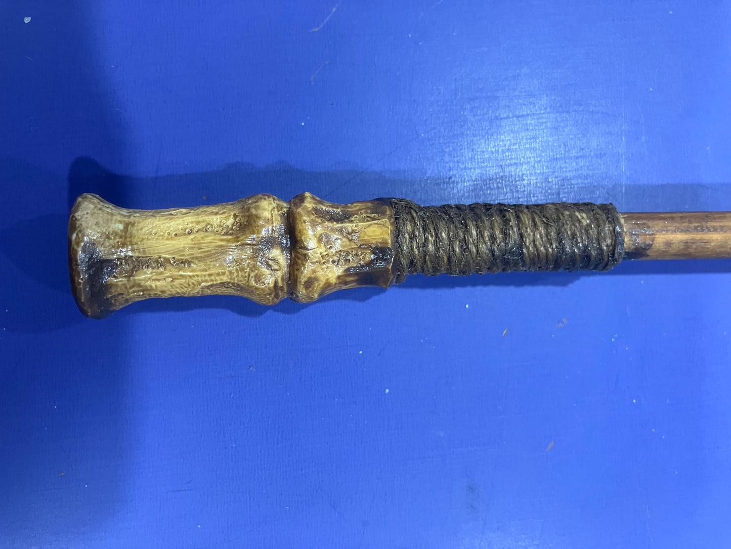 Handmade antique wooden magician's wand, used