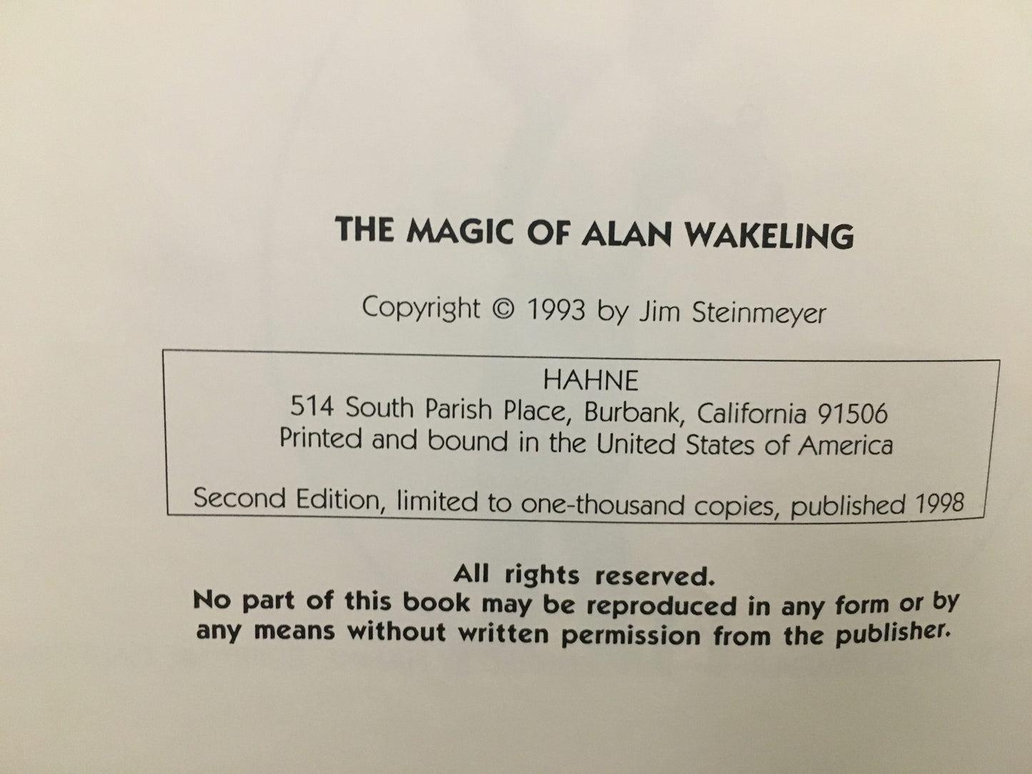 La magie d'Alan Wakeling