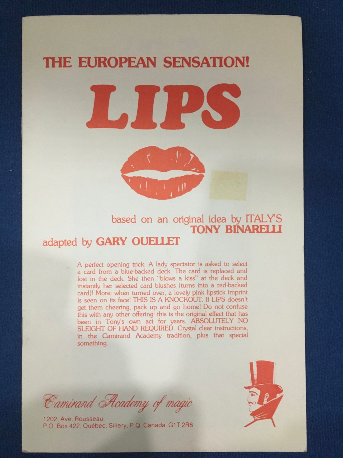 LIPS de TONY BINARELLI, d'occasion