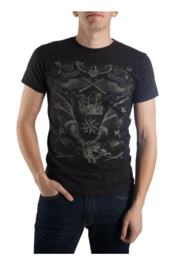 HARRY POTTER - Creatures Men's Black Tee (Medium)