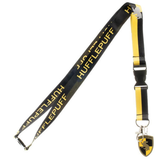 HARRY POTTER - HUFFLEPUFF - School Lanyard w/Crest Charm