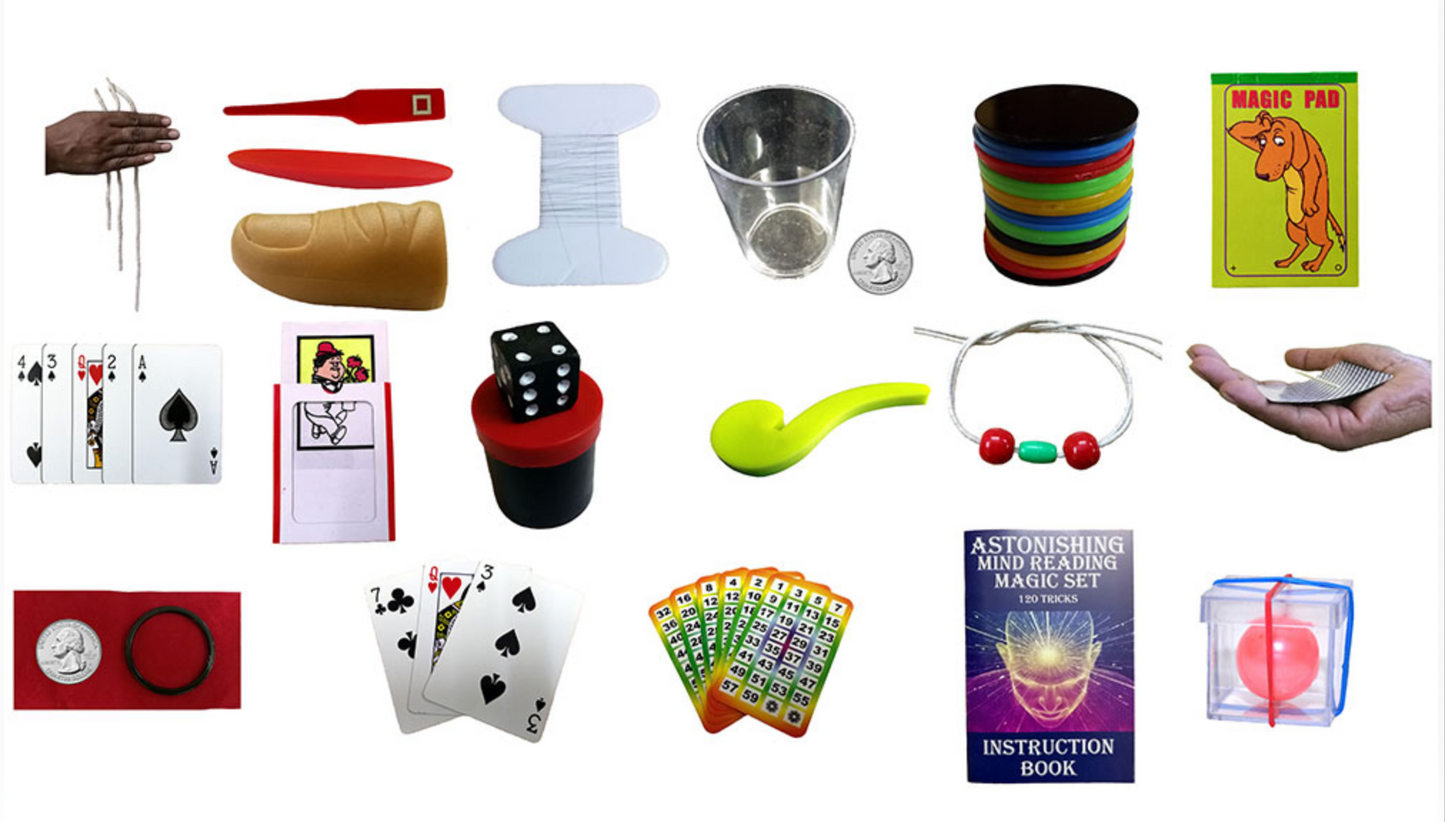 Astonishing Mind Reading Magic Set - 120 Tricks Magic Kit