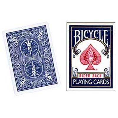 Cartes vélo double dos, bleu/rouge*