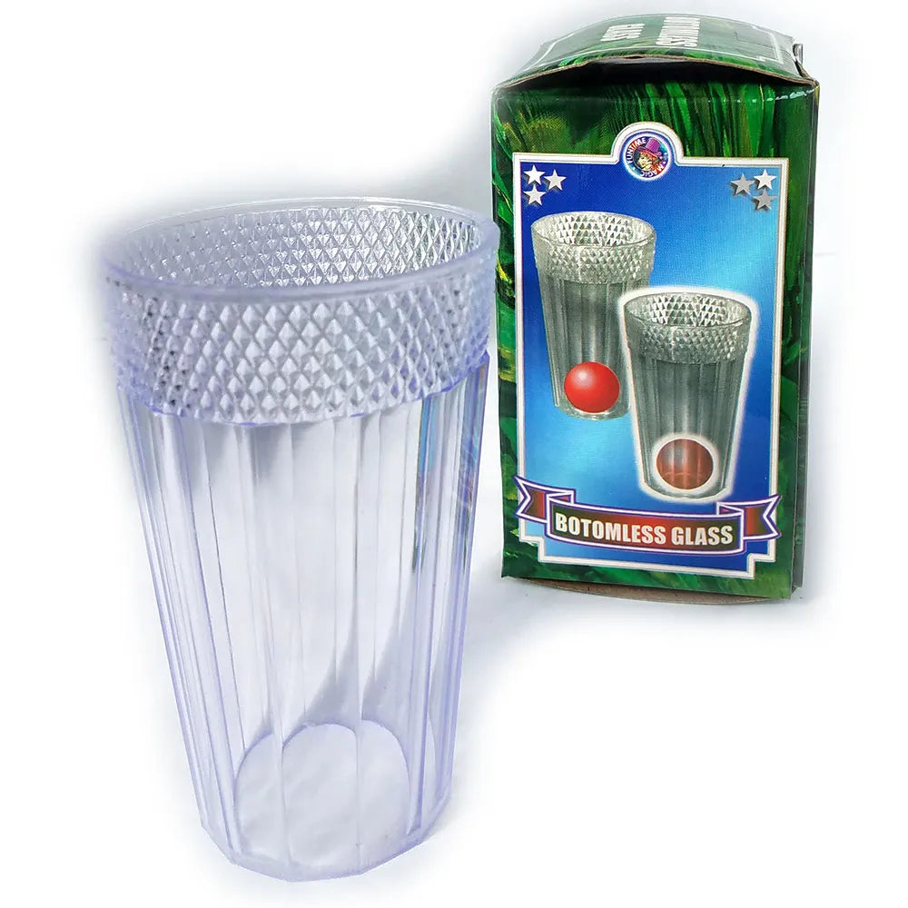 Verre sans fond, plastique