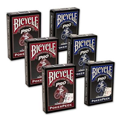 Cards Bicycle Pro Poker Peek - 6 PACK, Mixed USPCC