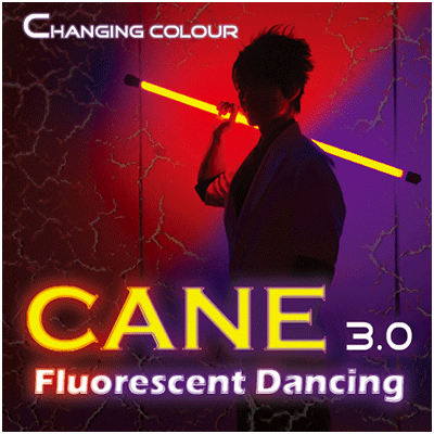 Canne à changement de couleur 3.0 Fluorescent Dancing, professionnelle bicolore par Jeff Lee