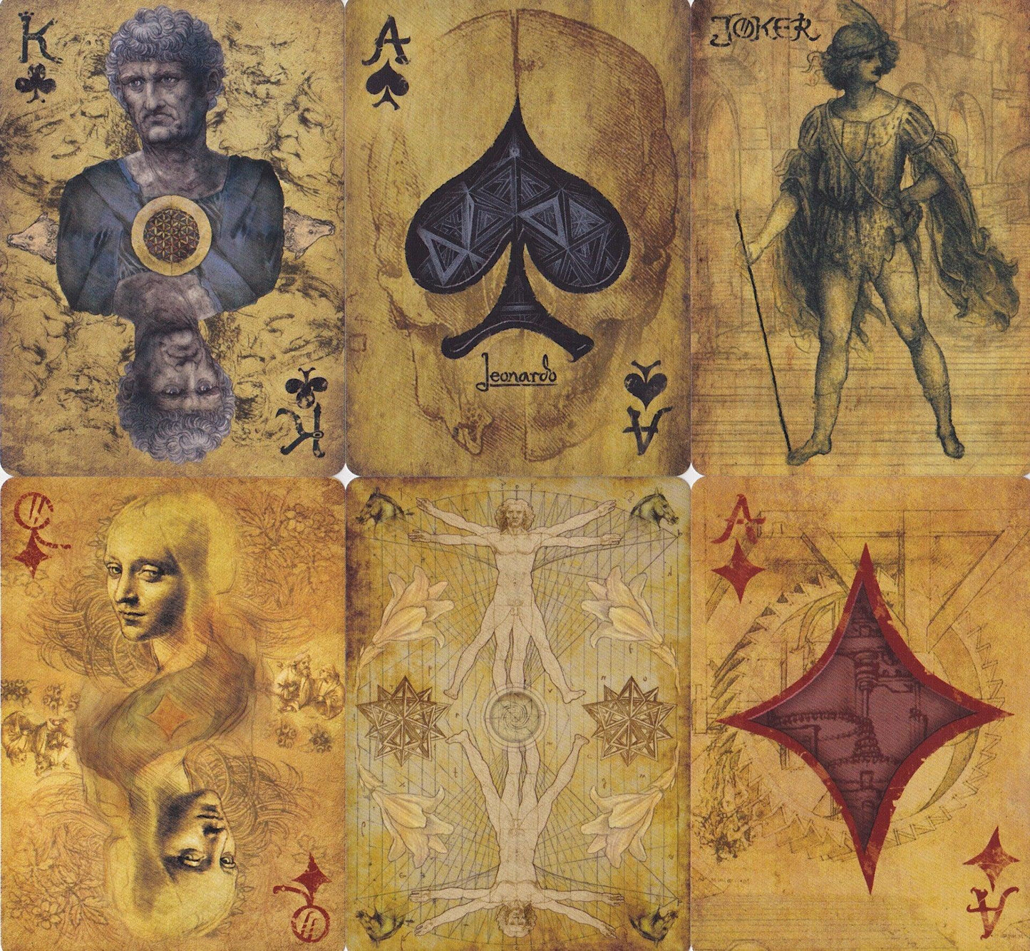 Leonardo Playing Cards, Gold Edition, on sale