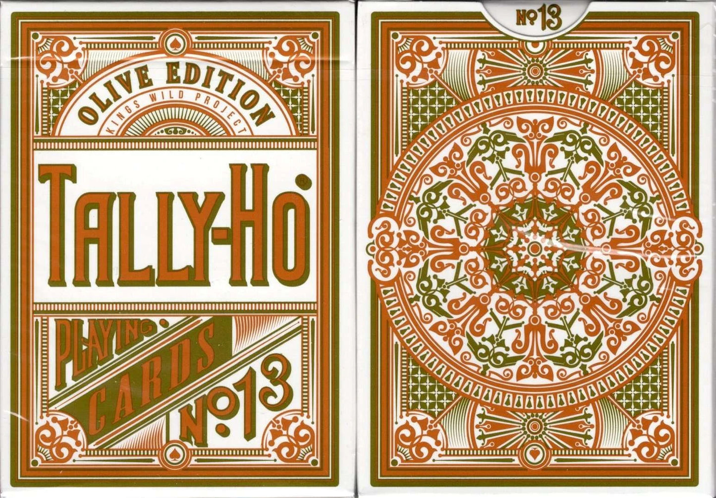 Olive Edition Tally-Ho playing cards, on sale