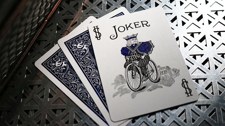 Bicycle Rider Back Cobalt Luxe (Blue) Version 2 by US Playing Card Co