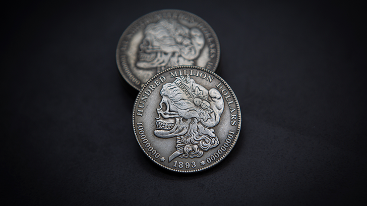 MORGAN SKULL HEAD COIN by Men Zi Magic