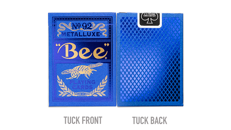 Bee Blue MetalLuxe Playing Cards by US Playing Card