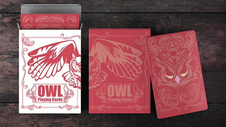 Owl (Red) Playing Cards