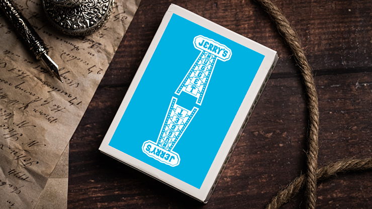 Jerry's Nugget (Icey Blue) Marked Monotone Playing Cards