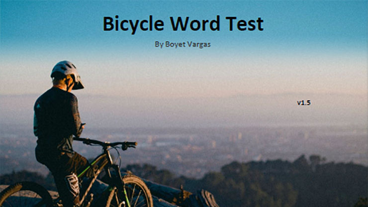 Bicycle Word Test by Boyet Vargas - ebook