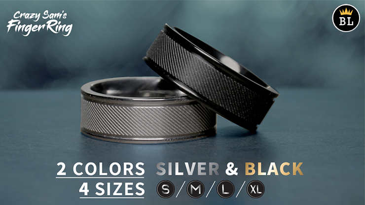 Hanson Chien Presents Crazy Sam s Finger Ring BLACK LARGE Gimmick and Online Instructions by Sam Huang Trick