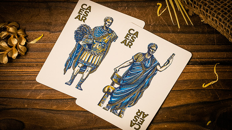 Caesar (Blue) Playing Cards by Riffle Shuffle