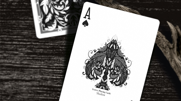 Leaves Black Playing Cards