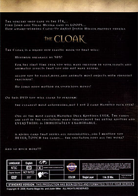 The Cloak by Justin Miller - DVD